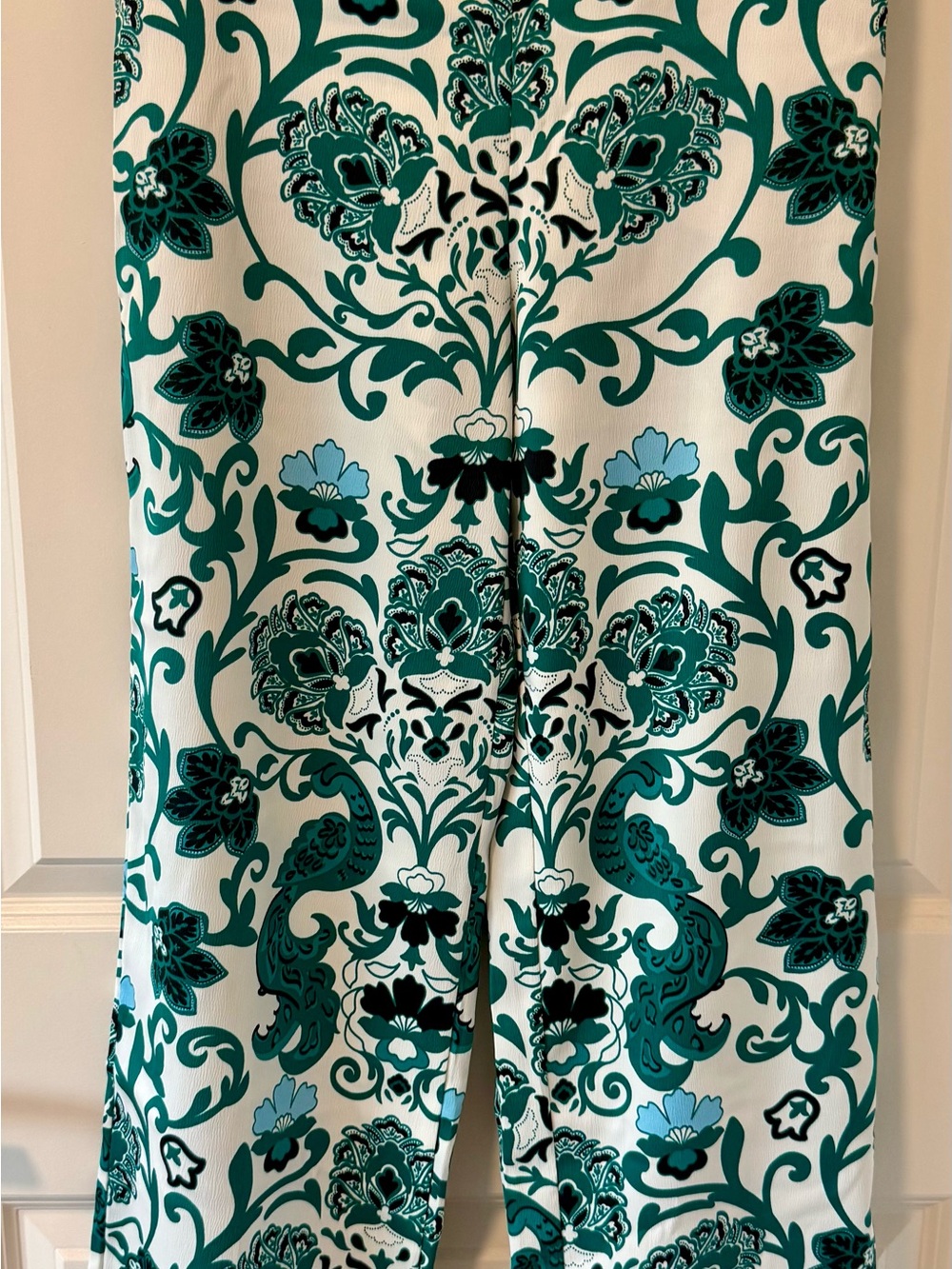 Rachel Zoe Light Blue, Green and White Floral Pants